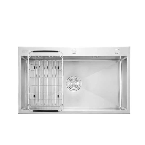 Chậu rửa chén inox 1 hộc mài vát cạnh - KSH01H082SE - ảnh 1