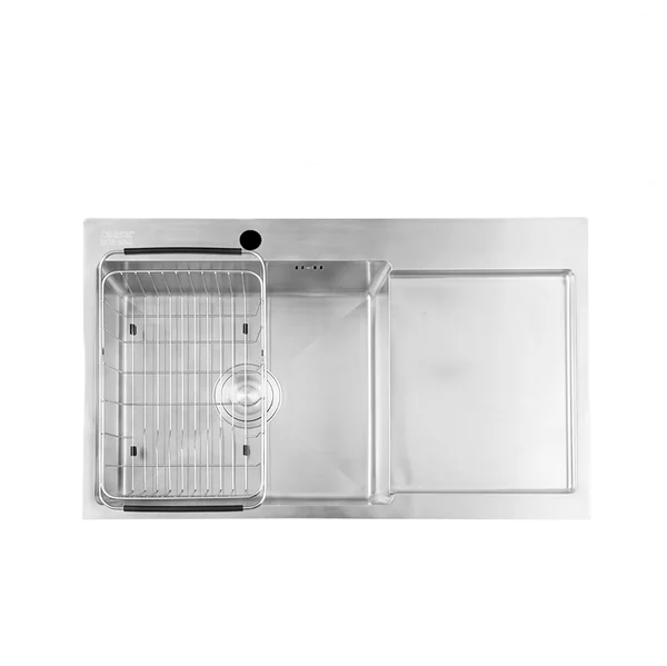 Chậu rửa chén inox 1 hộc có bàn ráo nước - KSH21H082SX